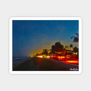 Night Sky at the Beach Magnet