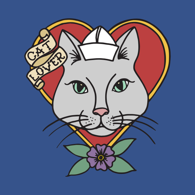 Discover Sailor Cat Lover old school tattoo - Old School - T-Shirt