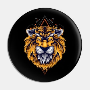 lion head design Pin