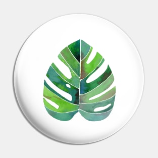 Monstera Modern Watercolor Illustration Pin