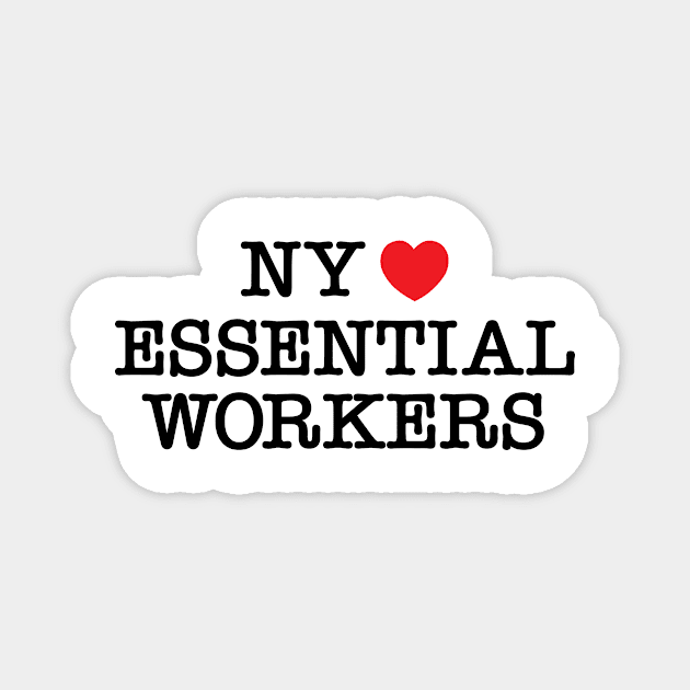 NY Loves Essential Workers Artwork Magnet by xcsdesign