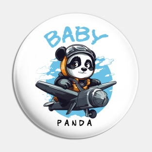 Panda Driving a Plane Pin