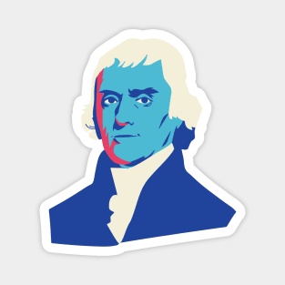 President Thomas Jefferson Pop Art Portrait Magnet