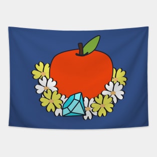 Fairy Tale Snow White Apple and Flowers Icon Tapestry