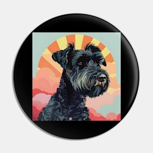 Retro Kerry Blue Terrier: Pastel Pup Revival Pin