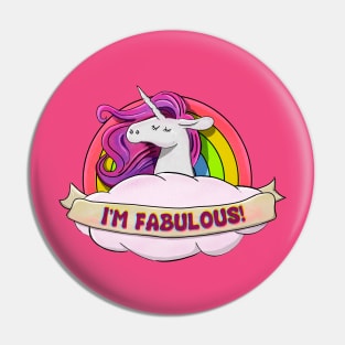 Fabulous Unicorn Rainbow Pin