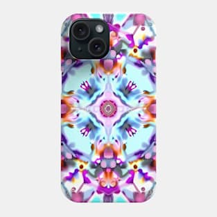 Pink and Blue Trippy Mirror Pattern Phone Case