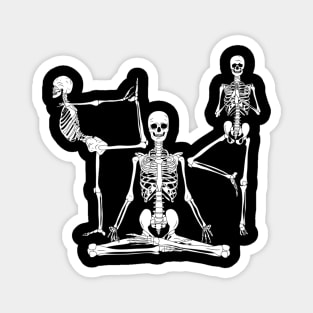 Skeleton Yoga Day Dead Fitness Womens Mens Halloween Magnet