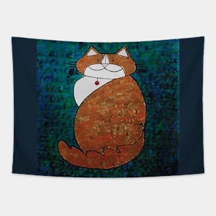 Kevin the Ginger Cat Painting Tapestry