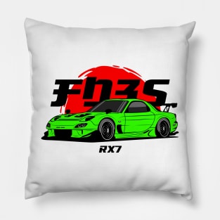 Green RX 7 JDM Pillow