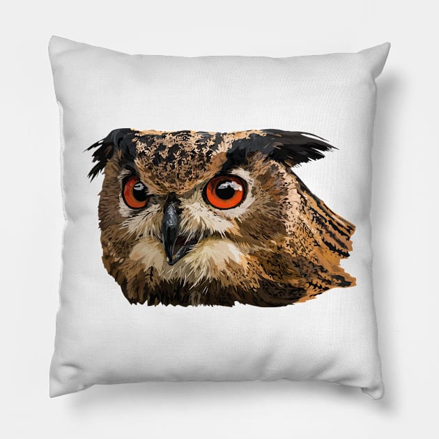 Royal Owl Pillow by obscurite