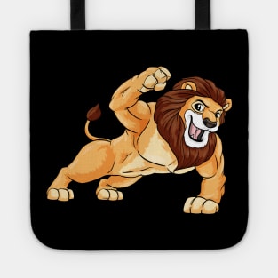 Lion as bodybuilder with muscles Tote