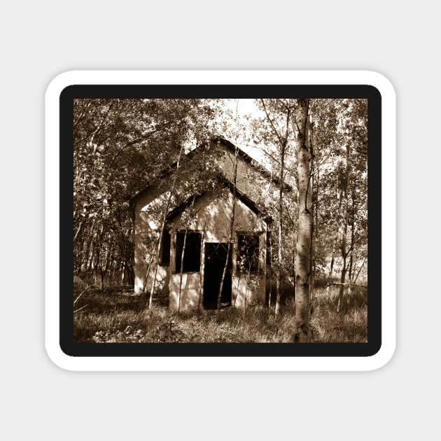 Abandoned one room school house Magnet by Steves-Pics