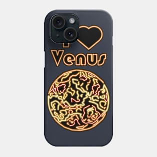 Electric Solar System I Love Venus Phone Case