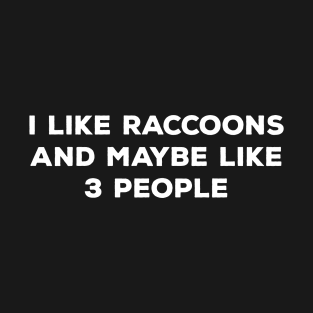 I Like Raccoons And Maybe Like 3 People Raccoon T-Shirt