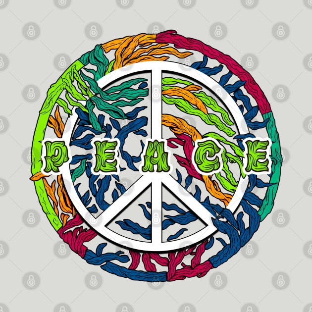 Colorful Peace Sign by 2HivelysArt