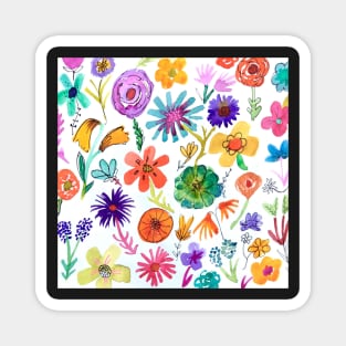 Rainbow florals Magnet