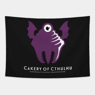 Cakery of Cthulhu - Purple on Black Tapestry