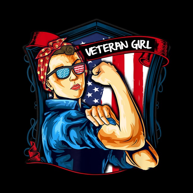 Veterans day Gift Veteran Girl by Barnard