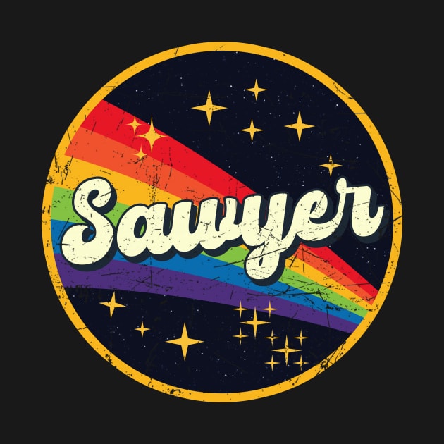 Sawyer // Rainbow In Space Vintage Grunge-Style by LMW Art