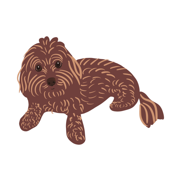 Brown Maltipoo by PatternbyNOK