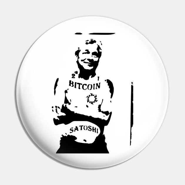 Jamie Dimon Bitcoin Stencil Pin by Tulcoolchanel