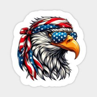 Eagle American USA Flag Sunglasses 4th of July Eagle Magnet