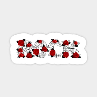 Rock of Red Roses Magnet