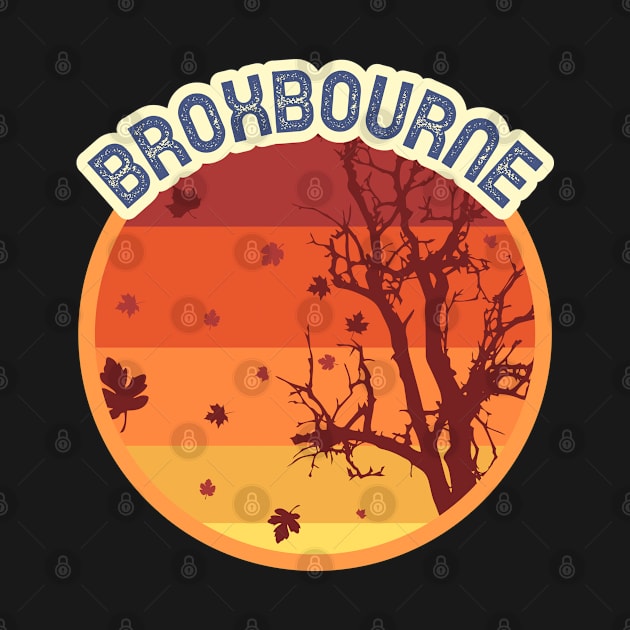 Broxbourne Leaves Falling Autumn and Fall Amber Autumn, Best gift for September October and November, leaf falling by AbsurdStore