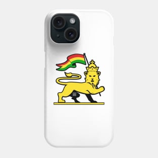 Lion Of Judah Rasta Emblem With Flag Phone Case