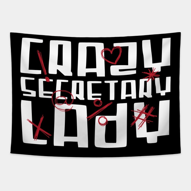 Crazy Secretary Lady Tapestry by TheBestHumorApparel