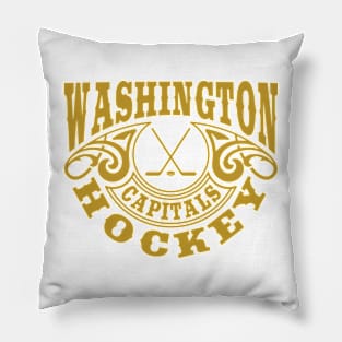 Vintage Retro Washington Capitals Hockey Pillow