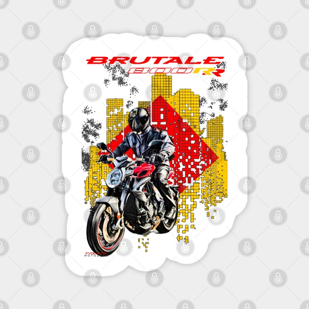 Brutalle 800rr City Motorcycle Magnet by EvolutionMotoarte