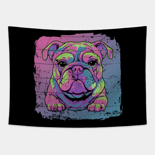 funny french bulldog impressive for dog enthusiasts Tapestry by greatnessprint