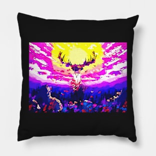 Abstract Deer in the sun Pillow