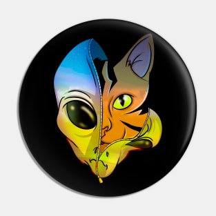 Feline Alien Space Cat Pin