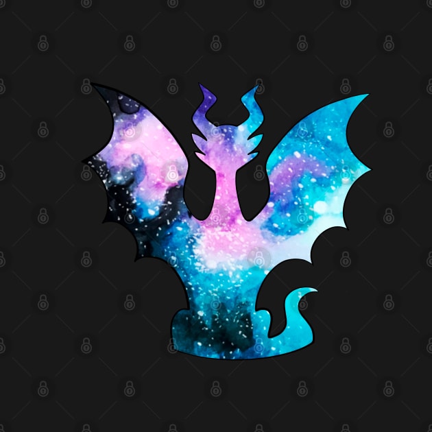 Galaxy Dragon Silhouette by Lady Lilac