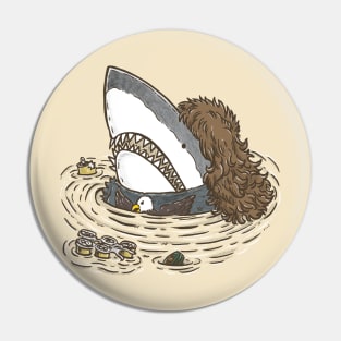 The Mullet Shark Pin