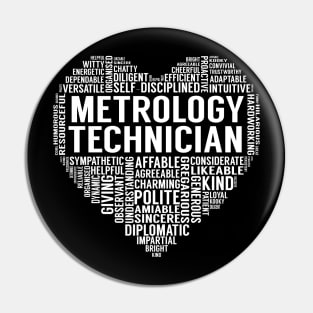 Metrology Technician Heart Pin