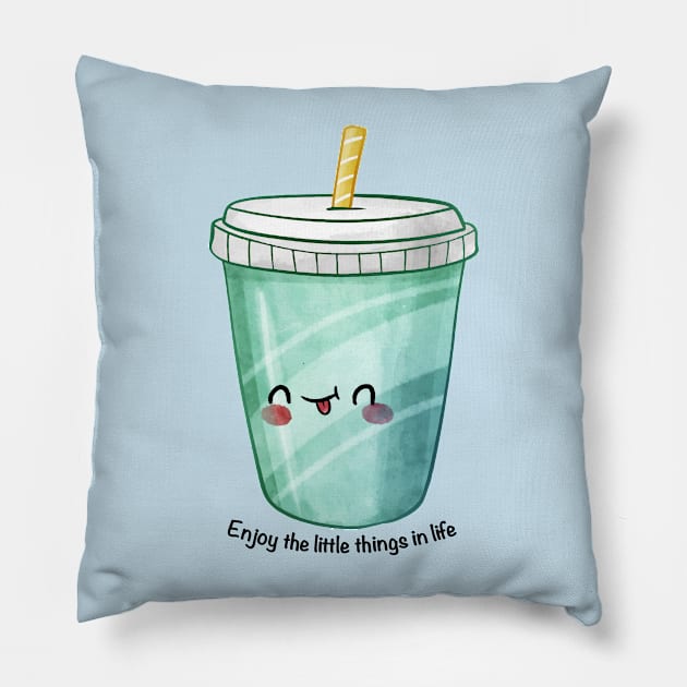 Enjoy The Little Things In Life | Strong Girl Pillow by i am Cuta