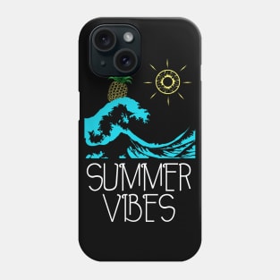 pineapple at sea surf summer Phone Case