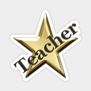 Gold Star Teacher Magnet