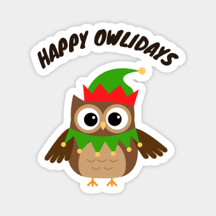 Happy Owlidays v1 Magnet