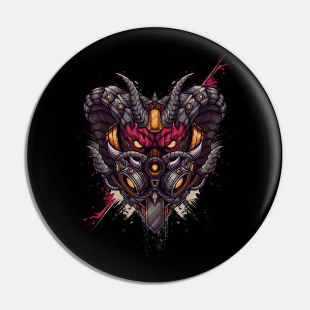 Evil Mask Pin by tegaart