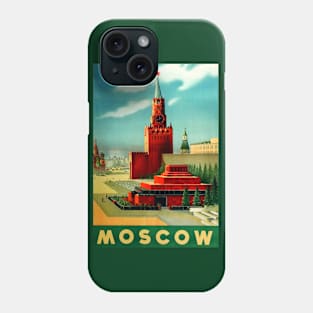 Vintage Travel Poster - Moscow Phone Case