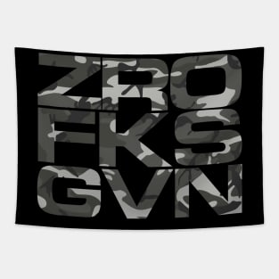 Zero Fucks Given - Urban Camo Print Tapestry