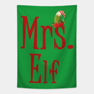 MRS. ELF Cute Elf Family Tapestry