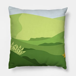 Spring Nature Illustration Pillow