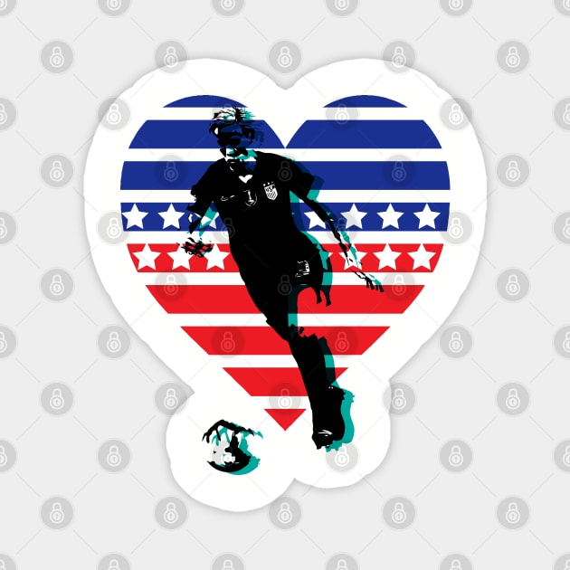 Cool USA Soccer  Womens Magnet by bratshirt