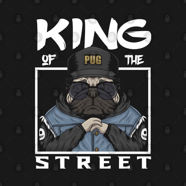 Pug dog king. Perfect present for mom mother dad father friend him or her by SerenityByAlex